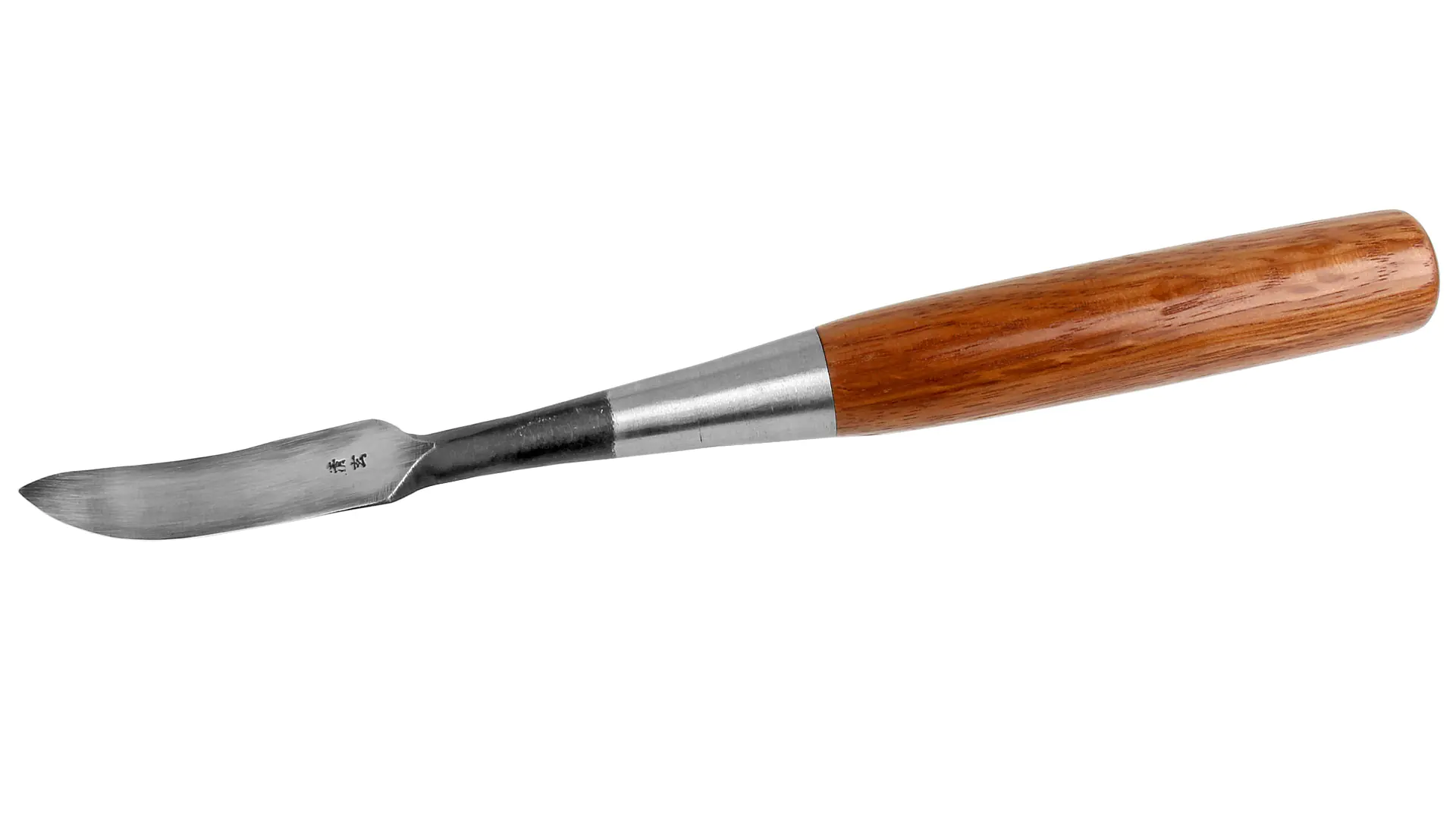Reverse bent Carving Tool Yarri Kanna Type with Red Oak Handle KAWASEI